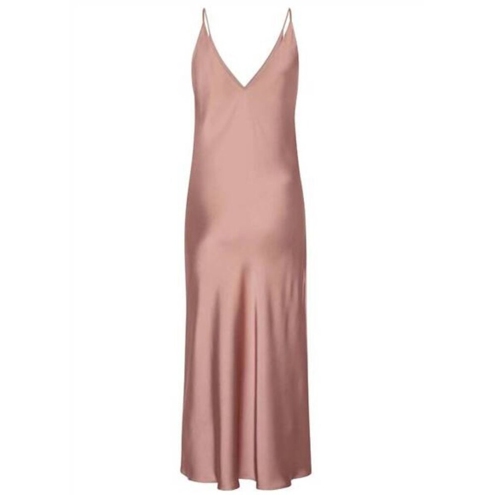 Karmamia Camisole Maxi Dress Vintage Rose Satin Slip NWT - Size S